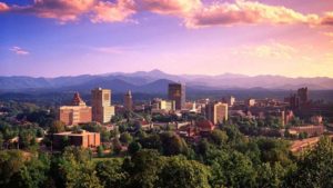 Asheville, NC at dusk