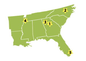 In 2019, the Southeast Sustainable Communities Fund (SSCF) awarded grants to five Southeast communities.