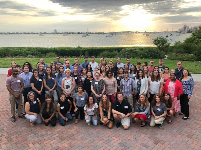 A group photo of members of SSDN (Southeast Sustainability Directors Network) at the annual report meeting in Sarasota, Florida.