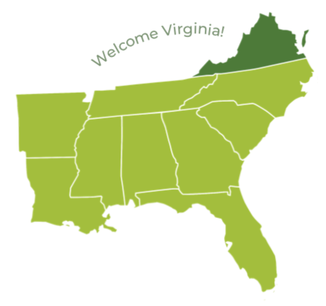 Southeast Sustainability Directors Network (SSDN) welcomes the state of Virginia and its towns, cities, and counties to our network.