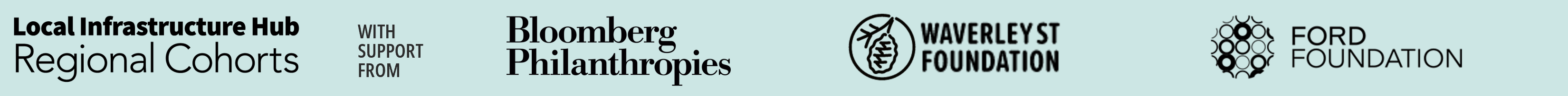 Pale Green Sponsor Banner Local Infrastructure Hub Regional Cohorts Sponsors