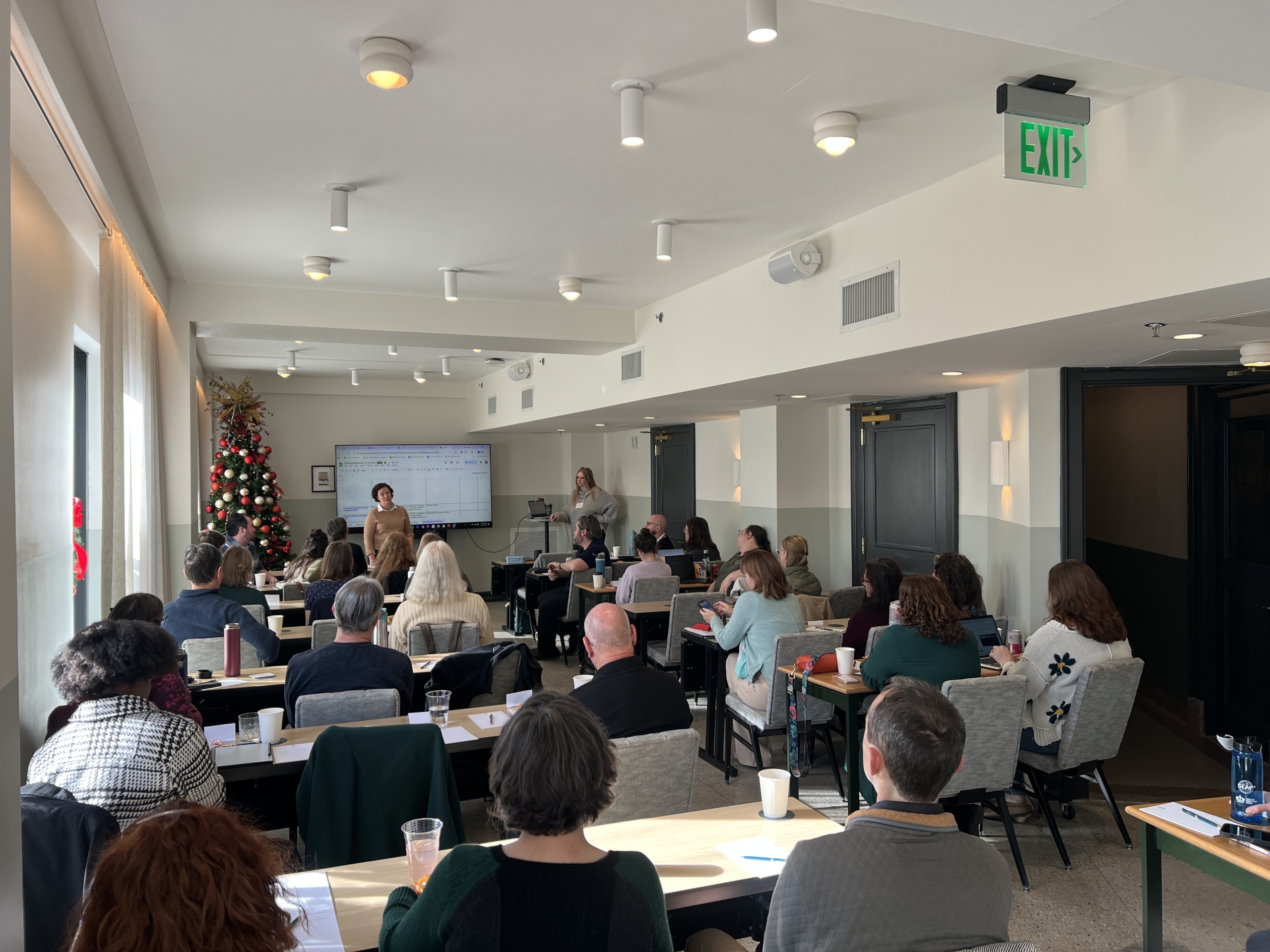 conference room with people