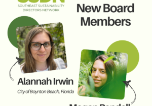 Two women with text that reads welcome new board members alannah irwin boynton beach florida megan pendell durham county north carolina
